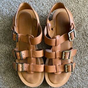 Kork-Ease • Low/Short Platform Wedge Leather Sandal